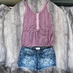 Aeropostale tank top and cutoff shorts size XS/0